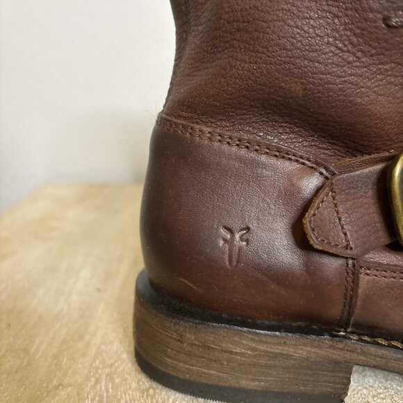 FRYE “Veronica Bootie” Women’s Oiled Leather Waterproof Boot (Brown) Size 6 - Picture 6 of 9